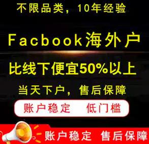 FB脸书facebook广告海外企业账户代投开户+充值+代运营